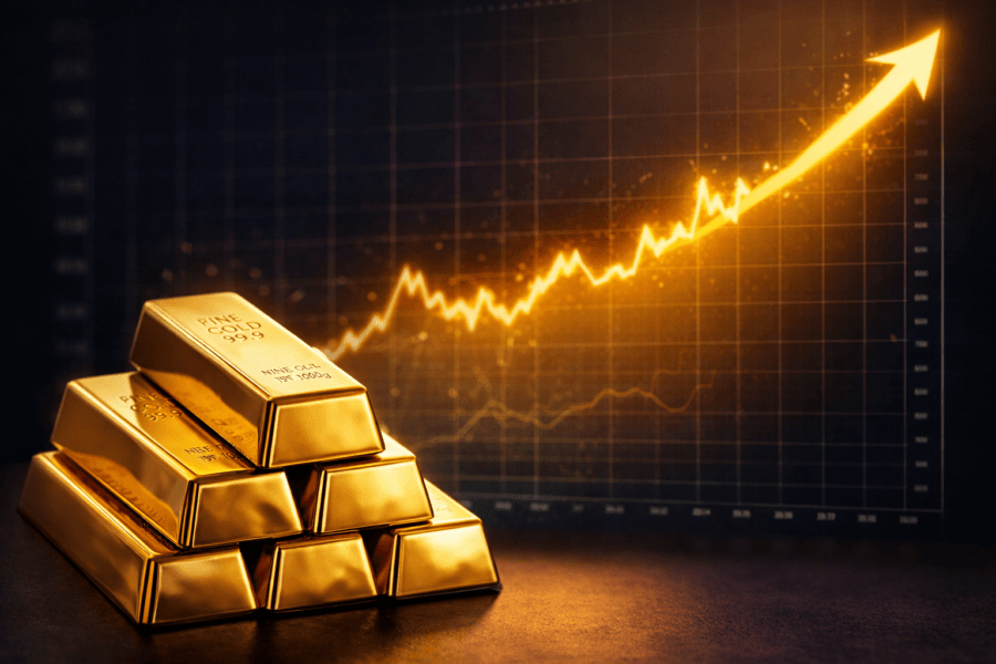 Gold Price Forecast 2026: Is $6,000 Next? What Every American Investor Must Know 1 gold price forecast 2026 usa, $6000 gold prediction chart, American investor analyzing gold market trends with laptop and gold bars